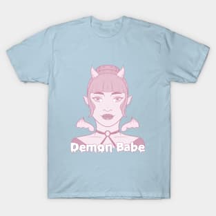 Demon Babe: Pastel Pink Demon Girl T-Shirt